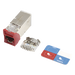 SIEMON Z6A-S03 - Jack Cat6A / Blindado STP / Montaje Híbrido Plano y Angulado / Color Rojo | SIERRA STORE