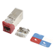 SIEMON Z6A-S03 - Jack Cat6A / Blindado STP / Montaje Híbrido Plano y Angulado / Color Rojo | SIERRA STORE