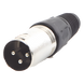Conector XLR / 3 Pines Macho / Rango Térmico -30°C a +80°C / Corriente 16 A / Diámetro Cable 3.5-8.0 mm | SIERRA STORE