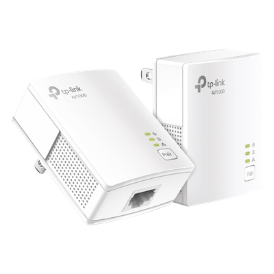 Kit Adaptador Powerline / Gigabit Ethernet 1000 Mbps / HomePlug AV2 / Alcance 300 m (984.2 ft) / Plug and Play / 1 Puerto RJ45 / Ultra | SIERRA STORE