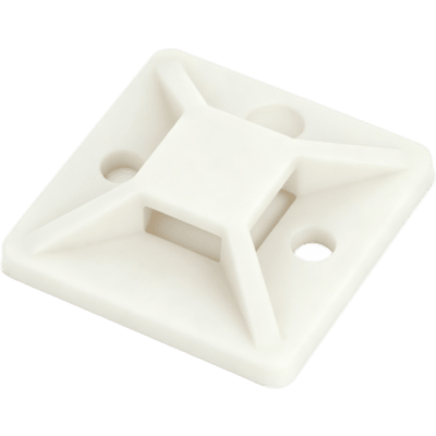 Bases Autoadhesivas para Cinchos / Organización de Cables / Entrada en Cuatro Direcciones / Instalación sin Taladro / Color Blanco / | SIERRA STORE