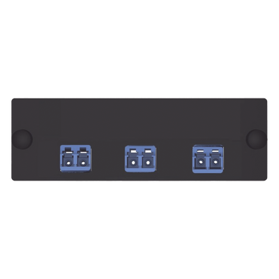 PANDUIT FAP3WBUDLCZ - Placa Acopladora de Fibra Óptica / 6 Fibras LC Duplex / Monomodo OS1/OS2 / Snap-In / Color Azul | SIERRA STORE