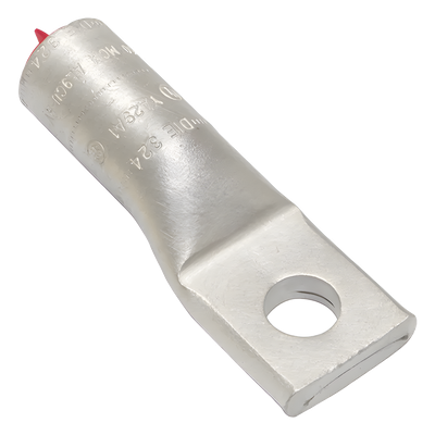 Zapata de Compresión de Aluminio / 250 KCMIL / Tornillo 1/2" / 350 kV / Lengua Recta / Estilo Barril Biselado | SIERRA STORE