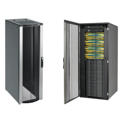 Gabinete Rack / 42 UR / 2000x800x1200 mm / 2500 lb / Acero / Puertas Perforadas / Gestión de Cables | SIERRA STORE