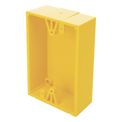 Caja de Montaje Superficial / Policarbonato Resistente / Perfil Bajo 1.5 pulgadas (38 mm) / Compatible con Botones de Emergencia / | SIERRA STORE