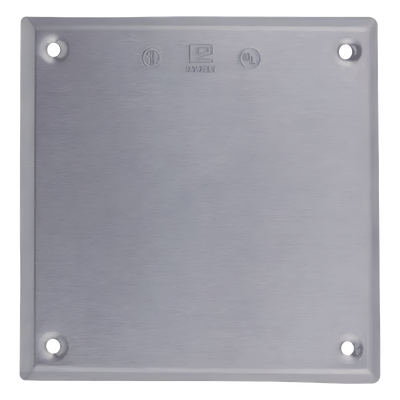 Tapa ciega cuadrada / Aluminio troquelado 1.02 mm / UL-CSA / 2 diámetros 3 mm (0.11') / 0.039 kg | SIERRA STORE