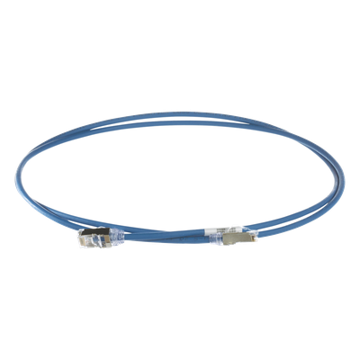 PANDUIT STP28X15MBU - Patch Cord Cat6A / S/FTP Blindado / 28 AWG Diámetro Reducido / CM/LS0H / 15 m (49.21 ft) / Azul | SIERRA STORE