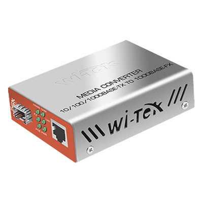 Convertidor de Medios PoE / RJ45 Gigabit 802.3af/at / SFP 1G / Alcance PoE 100 m (328.1 ft) / Fibra 25 km | SIERRA STORE