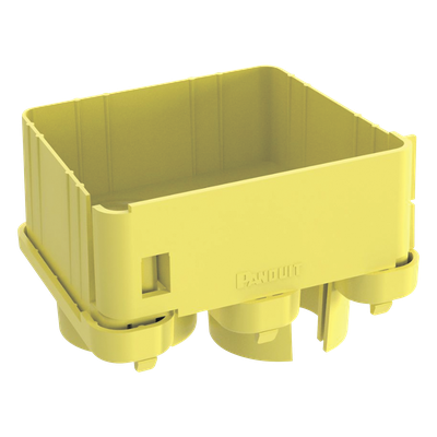 PANDUIT FRIDT4X4LYL - Tapa de Salida / 2 Puertos / Tubería Corrugada 1.5 in (38 mm) / Radio de Curvatura 2 in (50.8 mm) / Canaleta 4x4 | SIERRA STORE