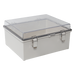 Gabinete Plástico ABS / Uso en Intemperie / 350 x 460 x 160 mm / Puerta Transparente de Policarbonato / Cierre con Broches Inoxidables | SIERRA STORE