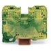 Borna de Tierra, 2 Conductores 35 mm², POWER CAGE CLAMP, Poliamida PA66, Montaje Carril DIN 35x15, Verde-Amarillo, Aplicac...