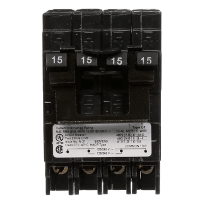 Interruptor Automático TRIPLEX / 2 Polos Simples / 1 Polo Doble / 20-50 A / 120/240 VCA / 10 kA / Enchufable | SIERRA STORE