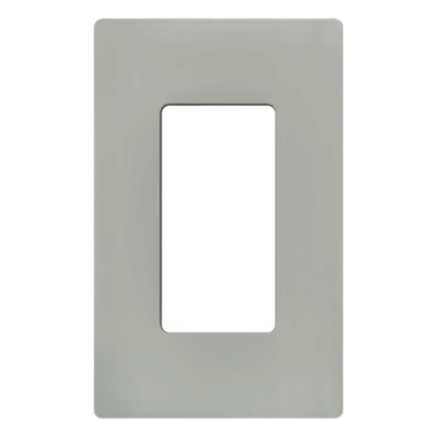 Placa de Pared Decorativa / 1 Espacio / Diseño sin Tornillos Visibles / Perfil 7.6 mm / Acabado Brillante Gris | SIERRA STORE