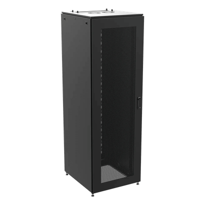 Gabinete de Telecomunicaciones / 48 UR / 2350 x 800 x 1200 mm (7.7 x 2.6 x 3.9 ft) / Acero Negro RAL 9005 / Puertas Perforadas / | SIERRA STORE