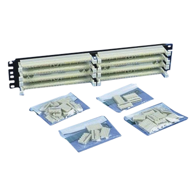 PANDUIT P110B1005R2Y - Kit Panel de Conexión / 100 Pares por Base / Categoría 5e / 19 Pulgadas (1.58 ft) / 2 UR / 40 Bloques de 5 Pares | SIERRA STORE