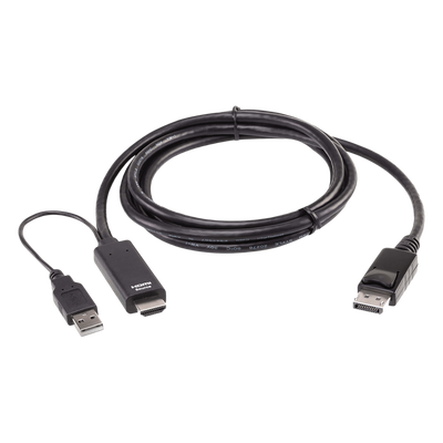 Cable Conversor HDMI a DisplayPort / True 4K 4096x2160 / 60 Hz / 1.8 m (5.9 ft) / USB-A Alimentación | SIERRA STORE