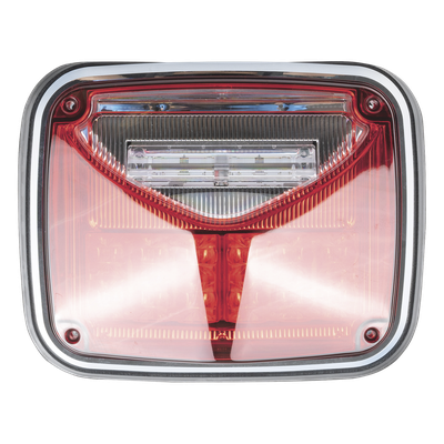 Luz de Advertencia LED / 8 X 6" / Color Rojo / Luz de Trabajo Blanca 12 W / 11 Patrones de Destello / IP67 / 12-30 VCC | SIERRA STORE