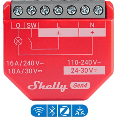 Relevador Inteligente / 16A / Medición de Consumo AC / Wi-Fi 2.4 GHz y Bluetooth / 110-240V / Sin Hub | SIERRA STORE