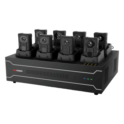 HIKVISION DS-MH4172I - Estación de Acoplamiento para Cámaras Corporales DS-MH4172I / Carga y Recopilación de Datos para 8 Cámaras / 4 | SIERRA STORE