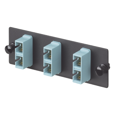 PANDUIT FAP3WAQDSCZ - Placa Acopladora de Fibra Óptica / 6 Fibras / SC Duplex / OM3-OM4 / Aqua | SIERRA STORE