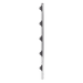 EPCOM INDUSTRIAL SYS-POST-2-R2 - Poste de Paso para Cerca Electrificada / Aluminio PTR 1 m (3.28 ft) / Perfil Cuadrado 1" / 5 | SIERRA STORE