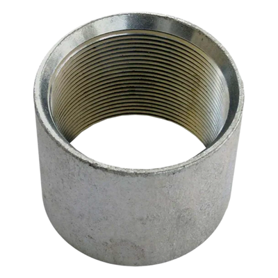 Cople para Pared Gruesa / 1 1/2" / Rosca Cónica Interior / Acabado Liso / Protección Anticorrosiva Zinc | SIERRA STORE