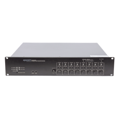 Controlador de Extensión de Evacuación por Voz / 8 Zonas / 500W / 19 Unidades en Cascada / 6 Entradas de Audio / Monitoreo Automático | SIERRA STORE