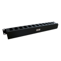 Organizador de Cables Horizontal / 19" / 1UR / Acero Calibre 18 (1.21 mm) / Profundidad 64 mm | SIERRA STORE