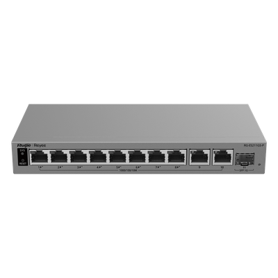 Switch PoE Gigabit Smart Cloud-Managed / 11 Puertos / 8 Puertos PoE+ 120 W / 1 Puerto SFP Uplink / Capa 2 / Sin Ventilador / | SIERRA STORE