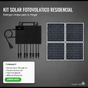 Kit Solar Interconexion  / 2.5kW  220Vca / Microinversores Growatt / Montaje ...