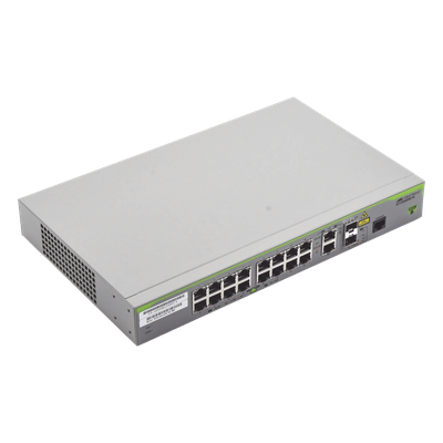 Switch Administrable CentreCOM FS980M, Capa 3 de 16 Puertos 10/100 Mbps + 2 puertos RJ45 Gigabit/SFP Combo | SIERRA STORE