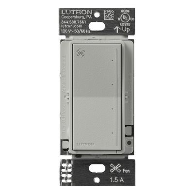Control de ventilador de pared / táctil 4 velocidades / 1.5 A máx / neutro requerido / Pebble / RadioRA 3 | SIERRA STORE