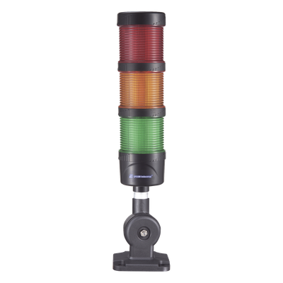 Torre LED Indicadora de Estado / 3 Niveles Rojo-Ámbar-Verde / Buzzer 85 dB / 110-240 VCA / IP53 / Montaje Ajustable 60 mm | SIERRA STORE
