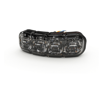 Luz Perimetral Flexible / 8 LED Rojo/Azul / Montaje Curvo 72° / 12-24 V DC / Cubierta de Silicona Transparente | SIERRA STORE
