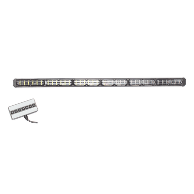 Barra de Luz de Advertencia / 6 Módulos / 24 LED Gen III / 30 Pulgadas (762 mm) / Ámbar / 18 Patrones / 10-30 VCC | SIERRA STORE
