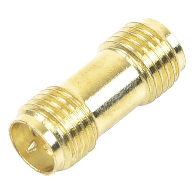 Adaptador Coaxial RF / SMA Hembra Inverso a SMA Hembra Inverso / Montaje en Línea / Cuerpo Bronce con Oro / Aislante Teflón | SIERRA STORE
