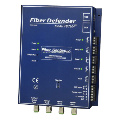Sensor de Seguridad Perimetral por Fibra Óptica / 4 zonas independientes / 800 m (2,625 pies) máximo por zona / IP66 / Sin componentes | SIERRA STORE