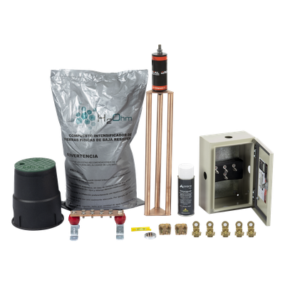 Kit de Puesta a Tierra / Electrodo Magnetoactivo 50 x 11.5 cm / Capacidad 45 A / Resistencia < 2 Ω / NEMA 4 / Sin Mantenimiento 20 Años | SIERRA STORE
