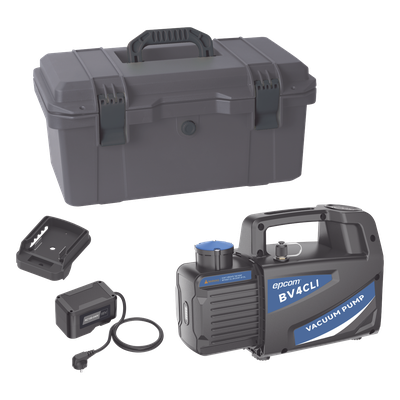 EPCOM KB-V4 - Bomba de Vacío Inalámbrica / 18V Ion-Litio / Vacío Total 160 microns / Caudal 4 CFM (114 L/min) / Capacidad Aceite 330 | SIERRA STORE