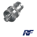 Adaptador de Conector RF / BNC Hembra a SMA Hembra / Montaje en Línea / Cuerpo Niquelado / Contacto de Oro / Aislante de Teflón | SIERRA STORE