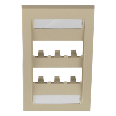 PANDUIT CFPE6EIY - Placa de Pared Vertical / 6 Puertos Mini-Com / ABS / 2.75 x 4.5 pulg. / Marfil | SIERRA STORE