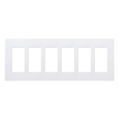 Placa de Pared Decoradora / 6 Espacios / Sin Tornillos Visibles / Blanco Brillante / Perfil 7.6 mm | SIERRA STORE