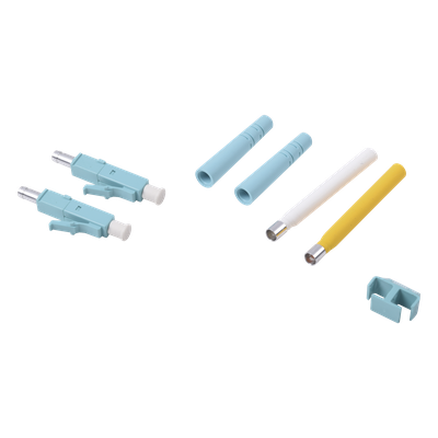 SIEMON FC2-LC-MM-J12 - Conector de Fibra Óptica LC Duplex / Epoxi y Pulido / Multimodo / Fibra Recubierta / Color Aqua / 50 Unidades | SIERRA STORE