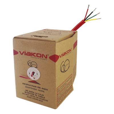 Cable FPLR / 4 Conductores / 18 AWG / 305 m (1000 pies) / Rojo / Riser / Blindado / UL 1424 | SIERRA STORE