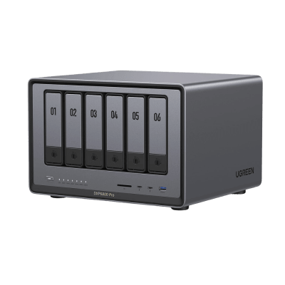 NAS UGREEN NASync DXP6800 Pro / Intel Core i5-1215U 10 Núcleos / 6 Bahías SATA + 2 M.2 NVMe / 2 Puertos Thunderbolt 4 / 2 ...