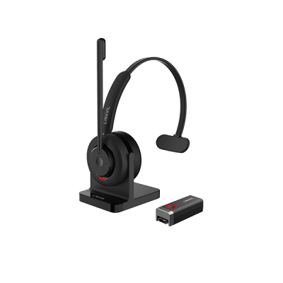 Diadema Inalámbrica DECT/Bluetooth con Micrófono Rotable /Audio HD/  Cancelación IA/  Incluye Base de Carga - FANVIL