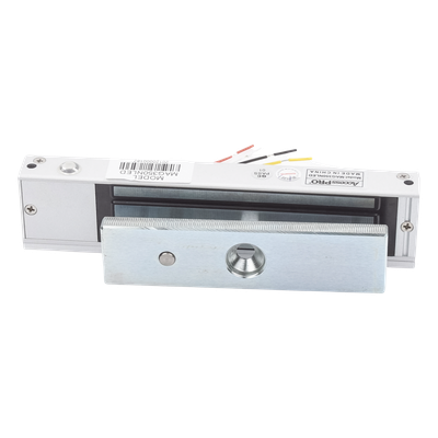 ACCESSPRO MAG350NLED - Chapa Magnética Electromagnética / 350 lbs (158.8 kg) / LED Estado / 12/24 VCC / Sensor NO/COM / Interior | SIERRA STORE