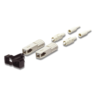 SIEMON FC2-SC-MM-B80 - Conector de Fibra Óptica SC Duplex, Epoxico, Fibra Recubierta, Multimodo, Botas Color Negro y Beige (No | SIERRA STORE
