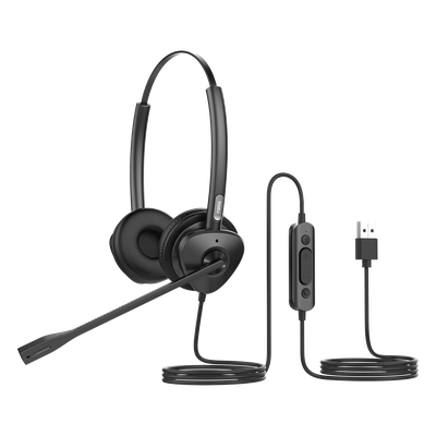 Diadema USB / Binaural / Cancelación de Ruido ENC / Audio HD / Micrófono Dual / Plug & Play | SIERRA STORE