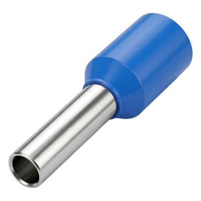Conector Ferrule / 14 AWG / 2.5 mm² / Latón Estañado / Aislamiento PVC / Punta 8 mm / 25 Piezas | SIERRA STORE